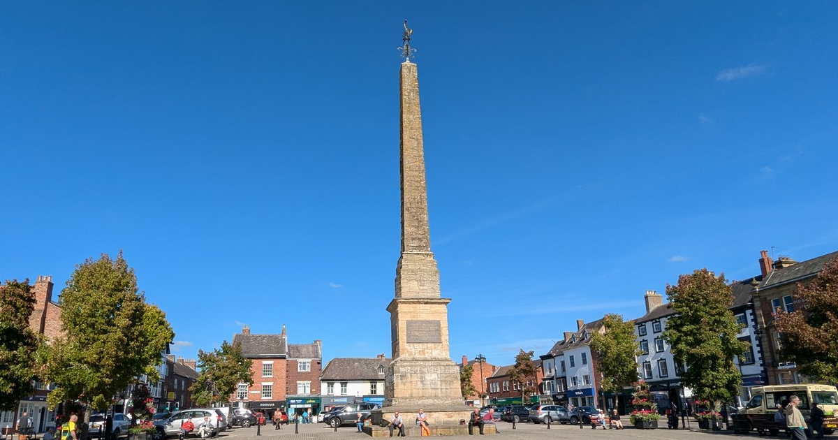 The obelisk in Ripon market square